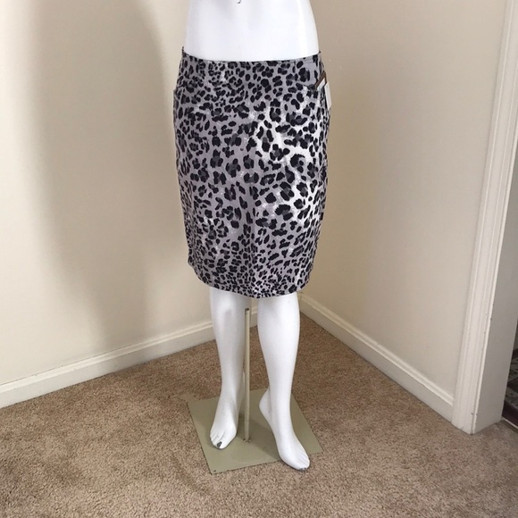 NWT! ELLEN TRACY size 8 grey multi skirt - Picture 2 of 9